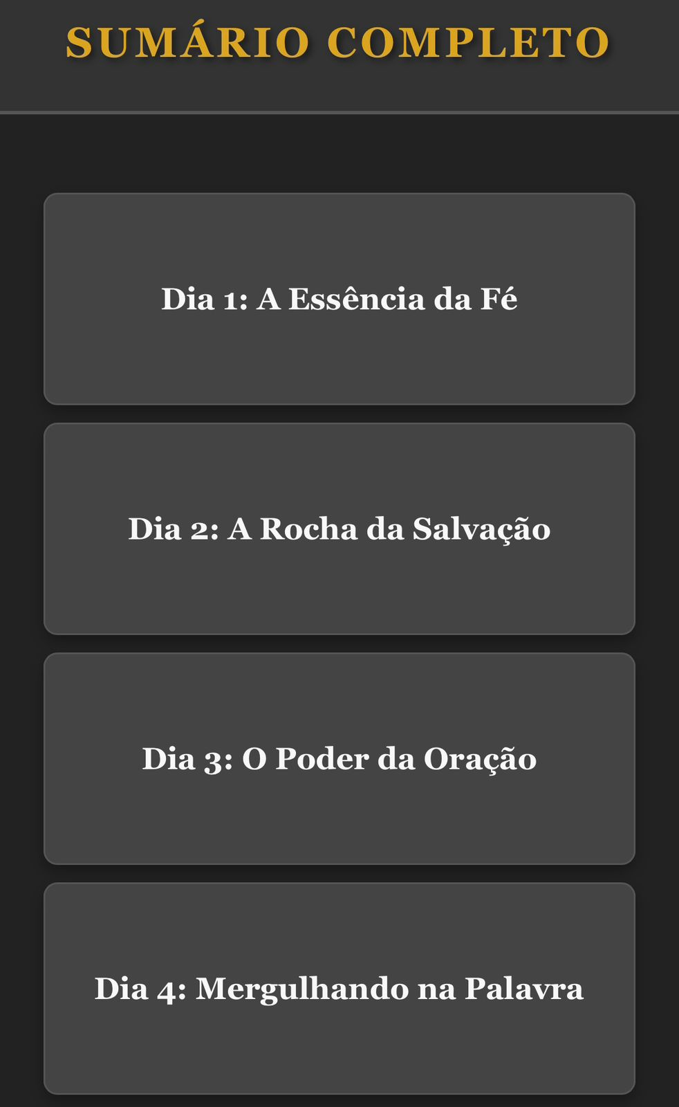 Sumário completo do Devocional Caminho do Homem Autêntico